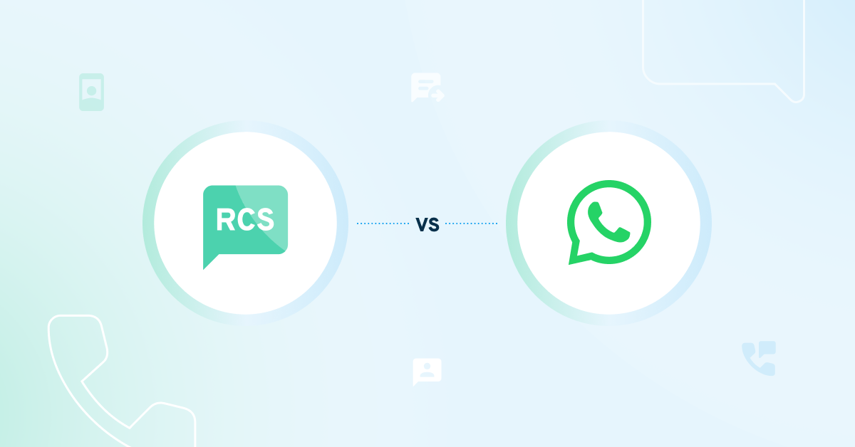 RCS vs WhatsApp symbols