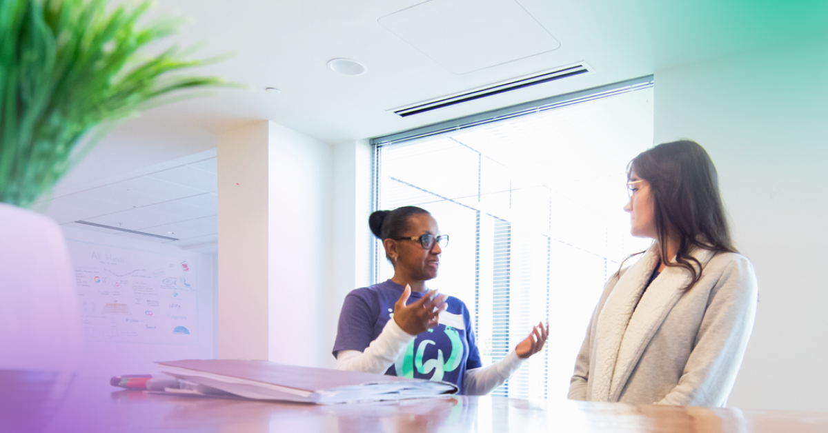 PRI vs. SIP: Two women talking around a table