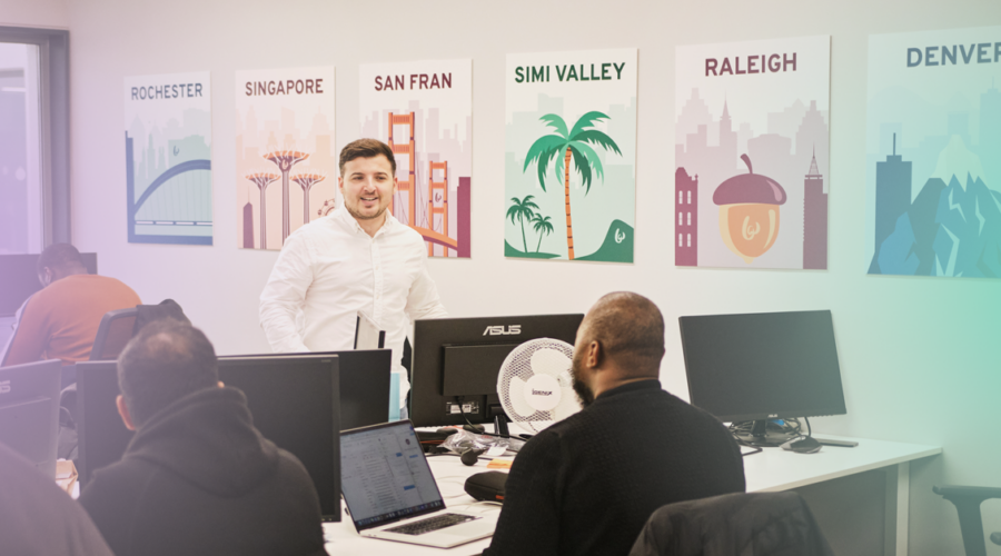 Man standing in office