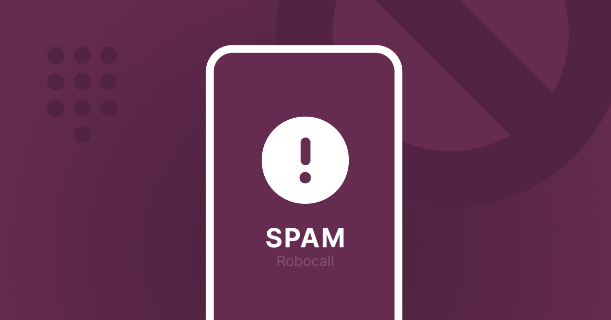 A phone with a spam warning indicating fraud, robocalling, spam, and call blocking